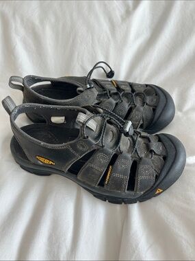 Keen Leather Newport Gray and Brown Sport Sandal